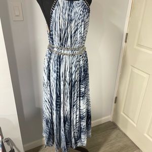 Tie Dye Georgette Halter Dress
